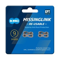 KMC Missinglink - 2 stk. samleled (Slv) med EPT til 9 Speed kder