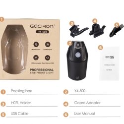 Gaciron Y4-500 - Cykellygte